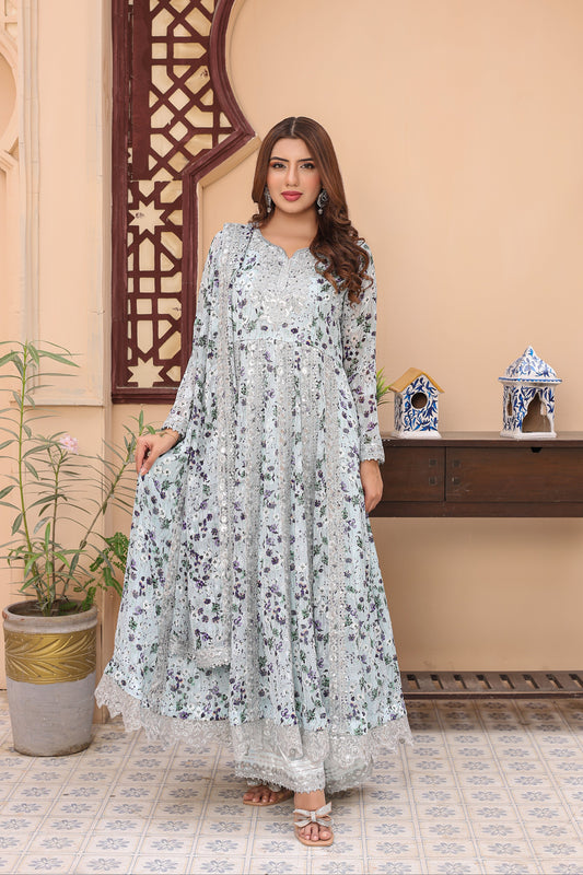 NN 04 — Mehtab | 3PC Chiffon Suit