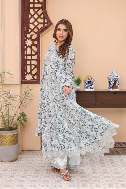 NN — Mehtab | 3PC Chiffon Suit