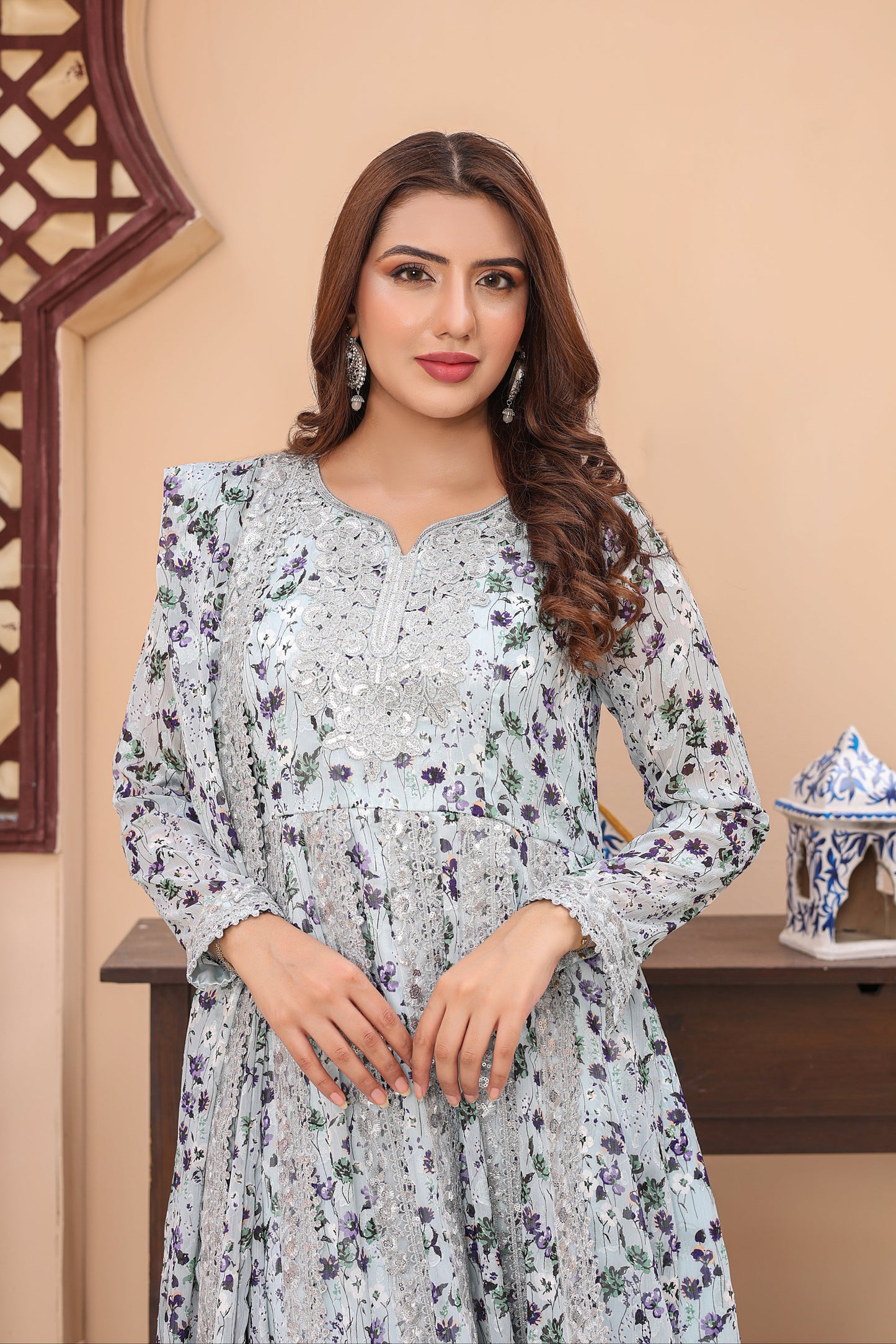 NN — Mehtab | 3PC Chiffon Suit