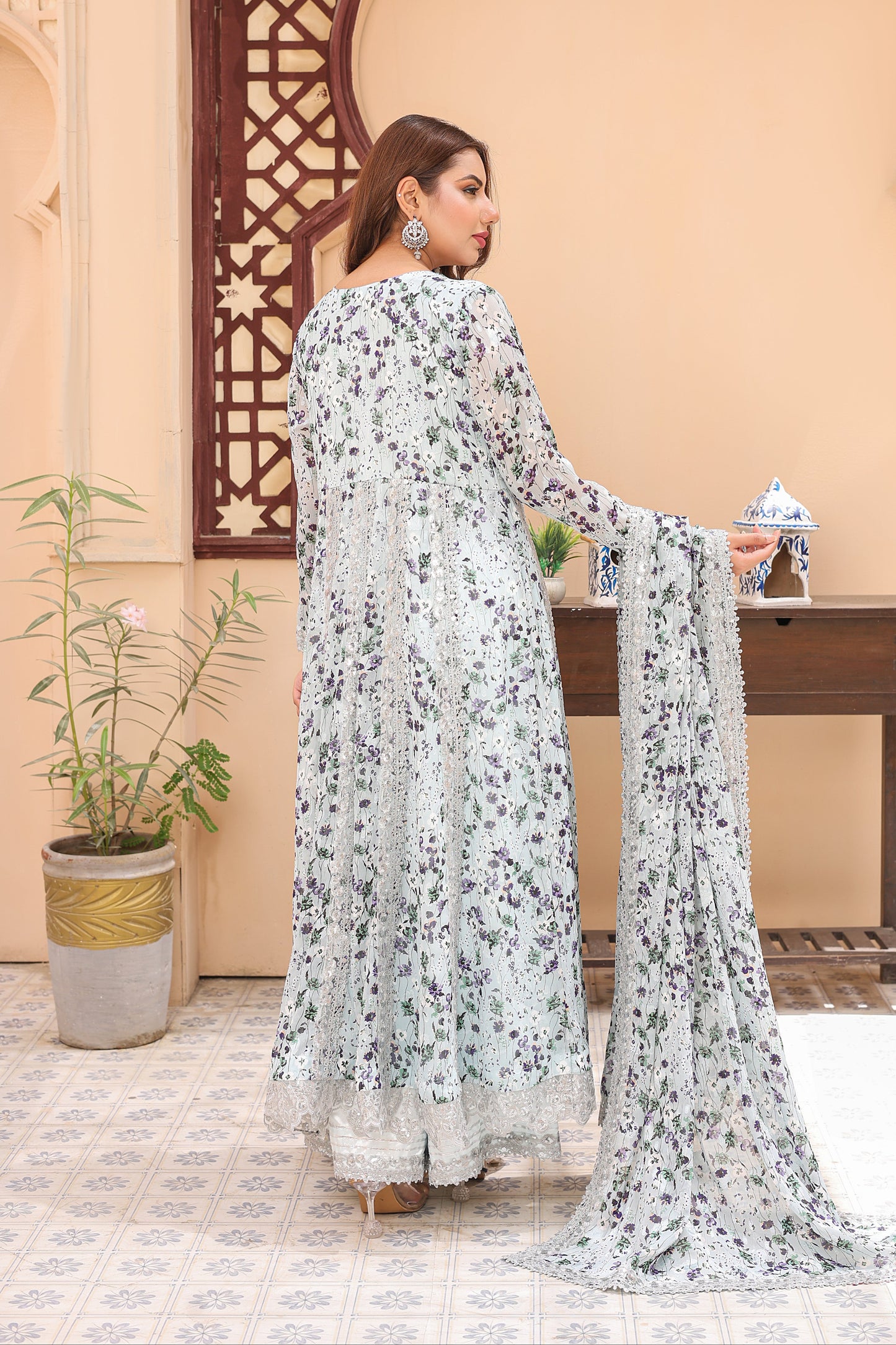 NN — Mehtab | 3PC Chiffon Suit