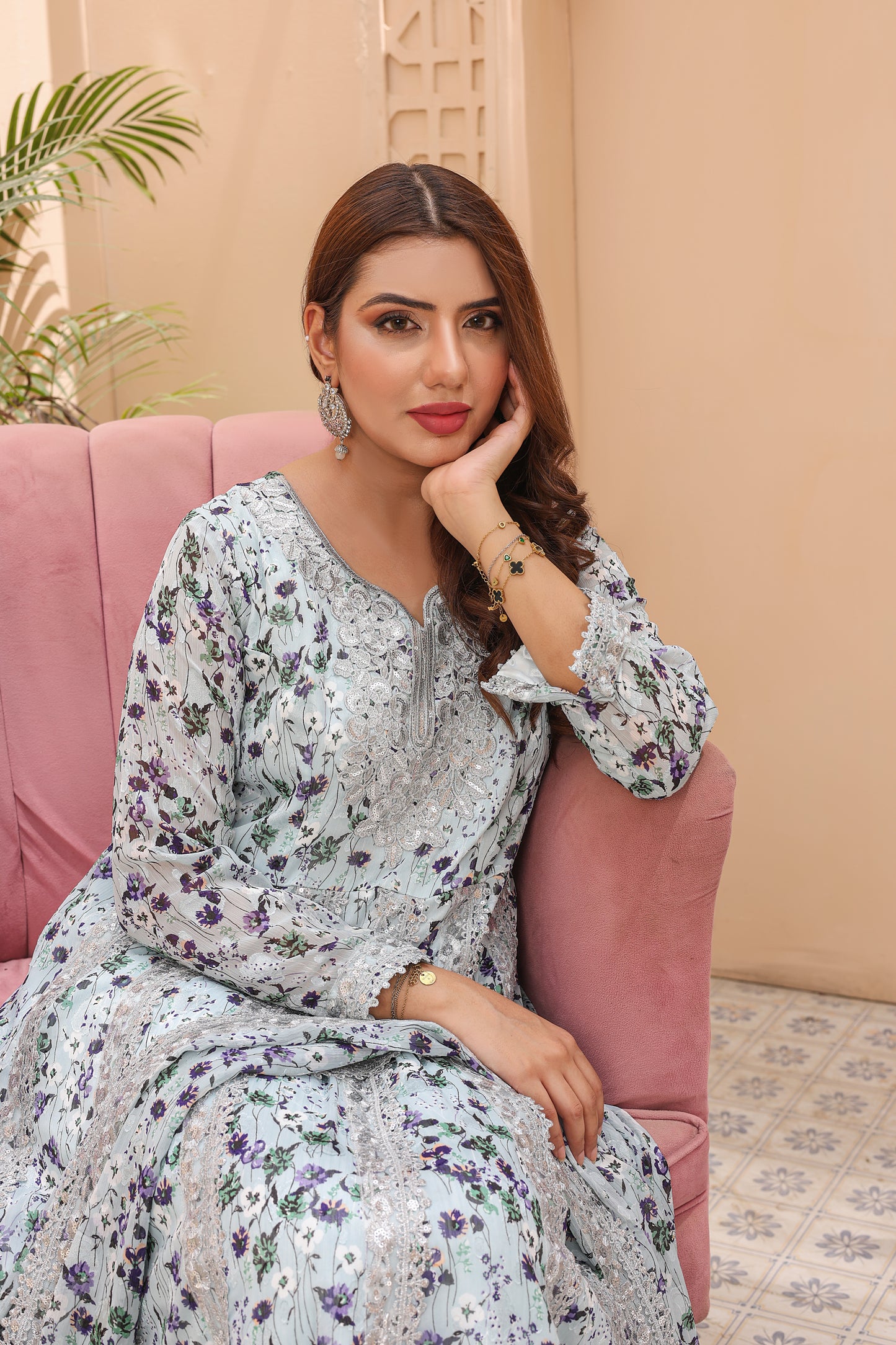 NN — Mehtab | 3PC Chiffon Suit