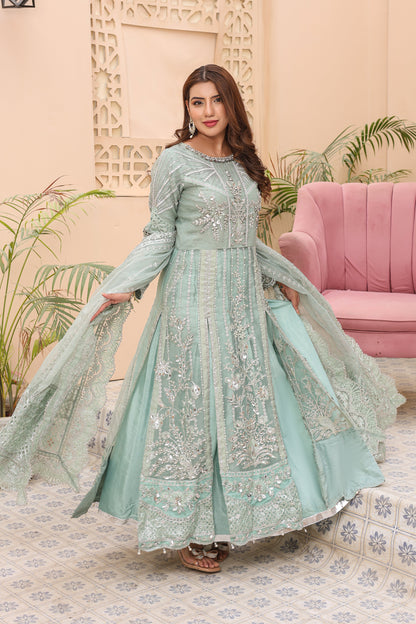 NN — Hoorain | Organza Maxi & Raw Silk Lehenga