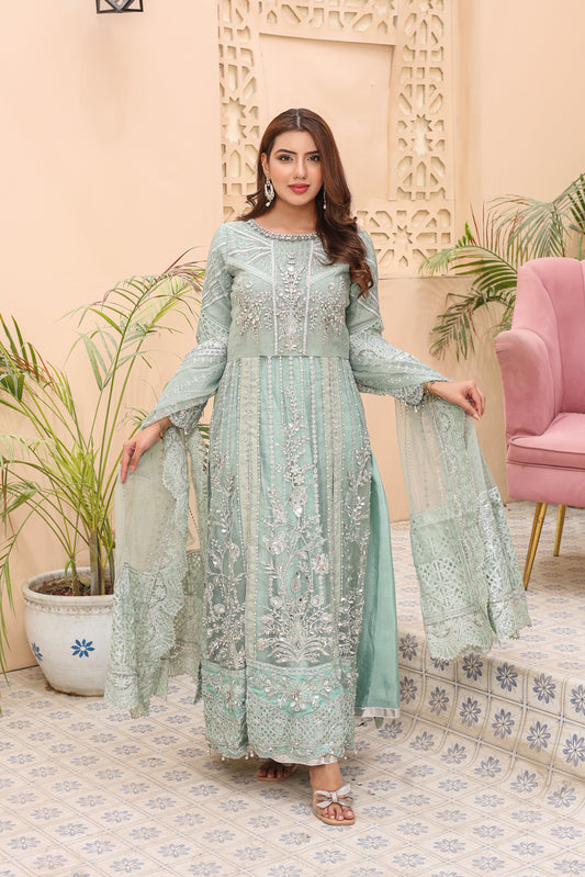 NN 06 — Hoorain | Organza Maxi & Raw Silk Lehenga