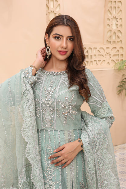 NN — Hoorain | Organza Maxi & Raw Silk Lehenga