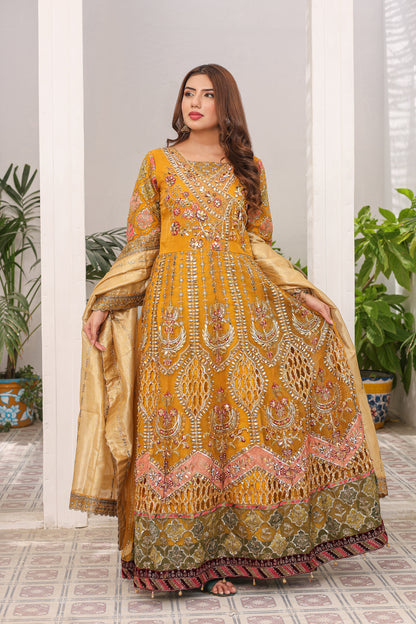NN — Roshnai | Organza Maxi & Raw Silk Lehenga