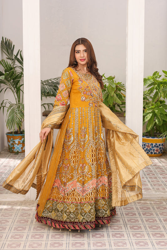 NN 05 — Roshnai | Organza Maxi & Raw Silk Lehenga