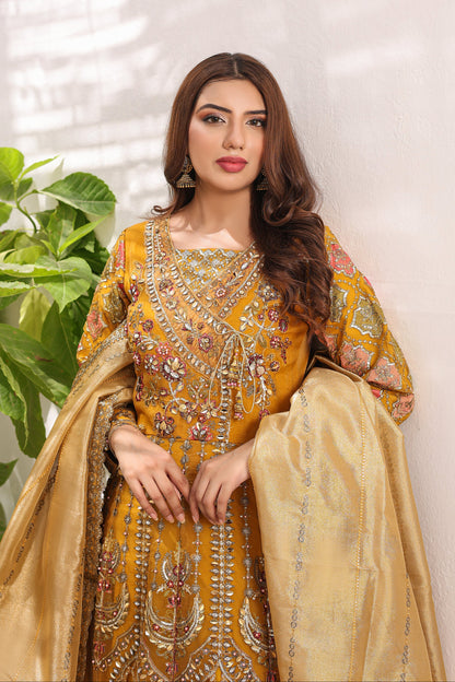 NN — Roshnai | Organza Maxi & Raw Silk Lehenga