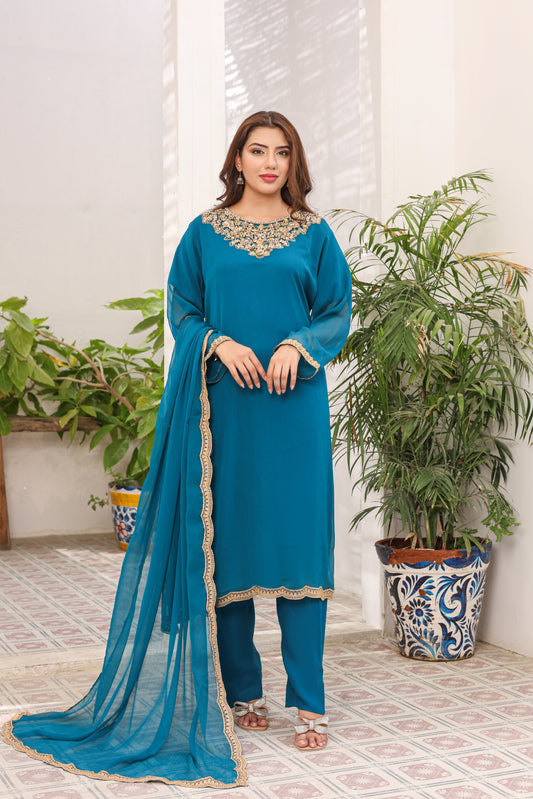 NN 01 — Shabnam | 3PC Chiffon Suit
