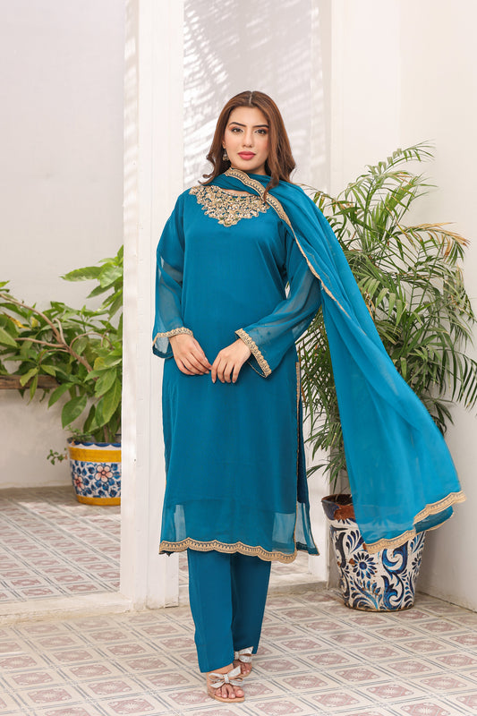NN 01 — Shabnam | 3PC Chiffon Suit