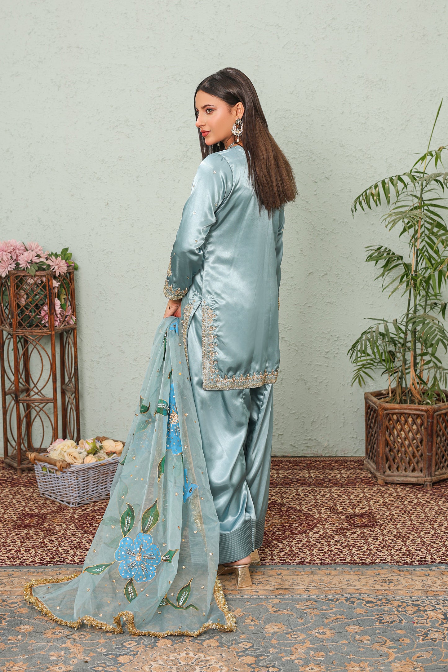 NN — Ayat | 3PC Silk Farshi Shalwar Suit
