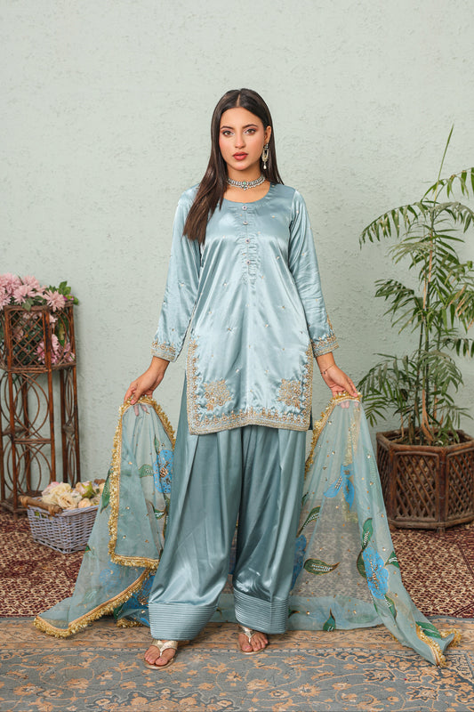 NN 08 — Ayat | 3PC Silk Farshi Shalwar Suit