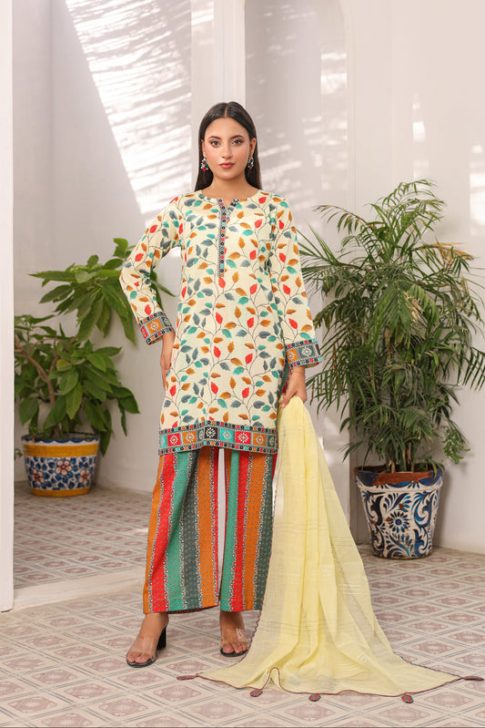 RR 08 — Bahar | 3PC Doria Lawn Suit