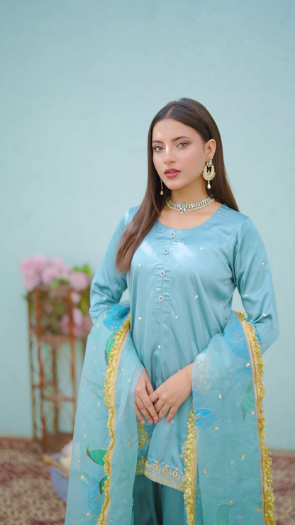 NN — Ayat | 3PC Silk Farshi Shalwar Suit